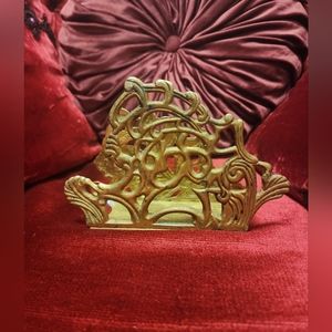 Art deco brass letter holder.